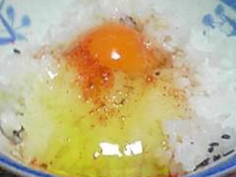 ポン酢の卵かけご飯